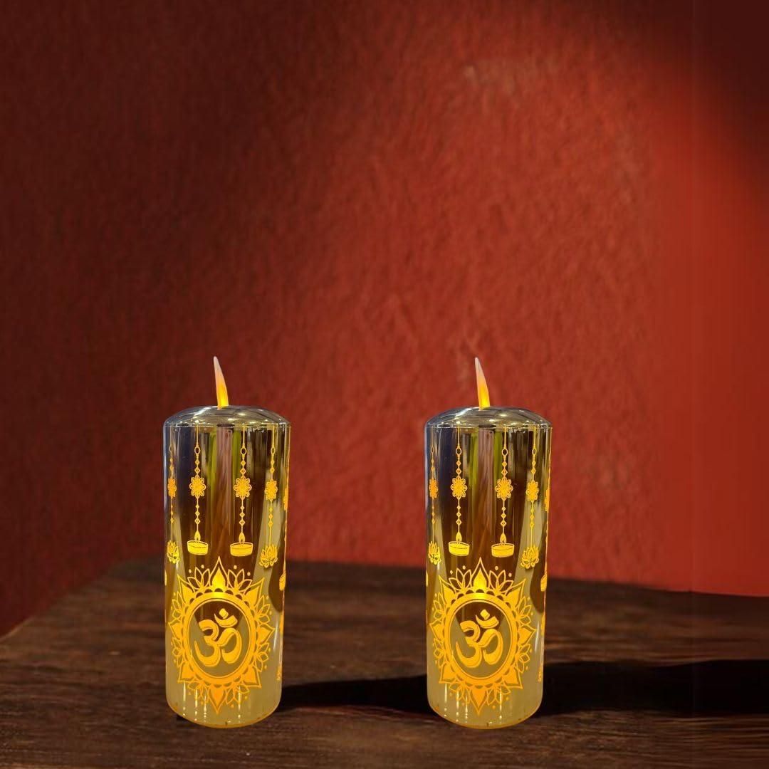 LED Diya with Real Flame Effect – Auspicious for Mandir & Beautiful for Home