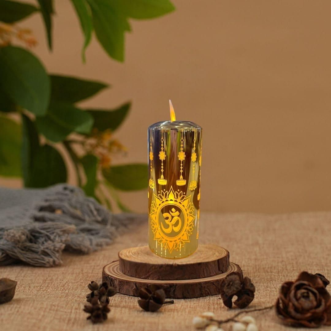 LED Diya with Real Flame Effect – Auspicious for Mandir & Beautiful for Home